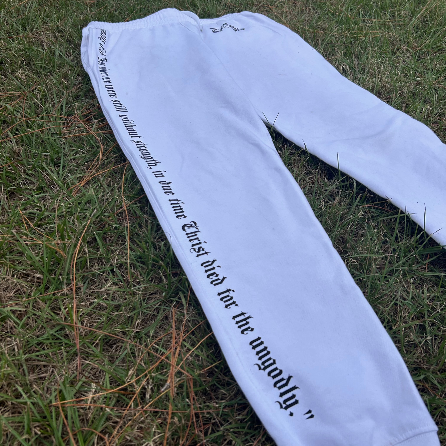 Romans 5:6 Sweatpants